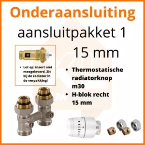 Anschlusssets für Plattenheizkörper mit Unteranschlüssen