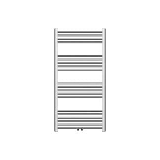 120x60 cm - 775 Watt - Ecorad Badheizkörper - Gebürsteter Edelstahl - Universal-6 Anschlüsse