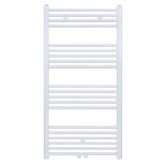 600x1200 – 762 Watt | Handtuchheizkörper Matt Weiß Seiten- & Mittelanschluss
