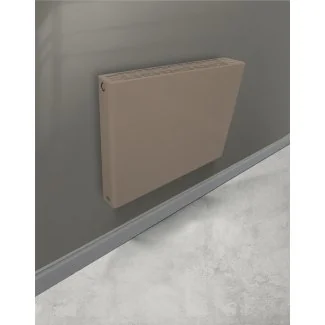 Flache Heizkörperabdeckung Cappuccino + Heizkörper ECO 8 T22 600x1200