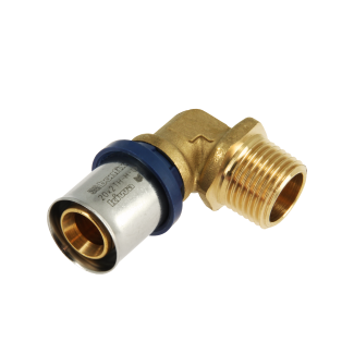 Bonfix Außengewinde x Alu-Press Winkelstück | 1/2 x 20