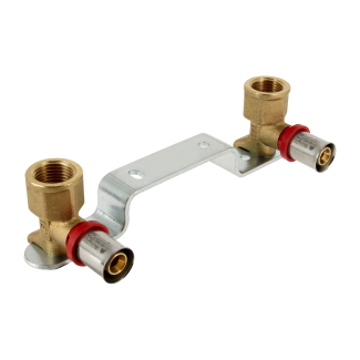 Bonfix Innengewinde x Alu-Press Wandplattenhalter (doppelte Wandplatte) | 1/2 x 16 | Höhe 47 mm