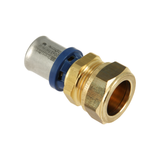 Bonfix Alu-Press x Klemm gerade Übergangskupplung | 20 x 22