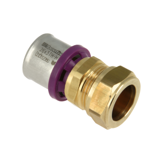 Bonfix Alu-Press x Klemm gerade Übergangskupplung | 26 x 22