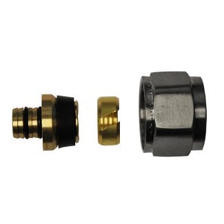 Luxus Adapter 16 x 2,0 mm Eurokonus, Gebürsteter Stahl