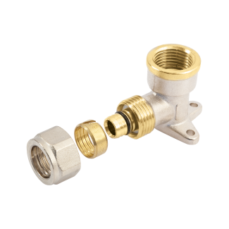 Bonfix Innengewinde x Alu-Klemm Wandplatte | 1/2 x 14