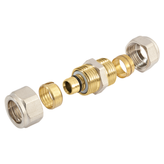 Bonfix Alu-Klemm x Klemm gerade Übergangskupplung | 16 x 15