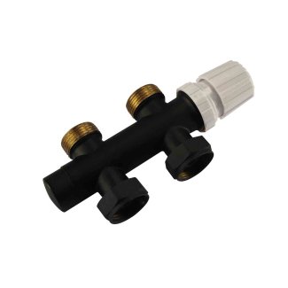 Thermostat-Unterblock 3/4", gerade, Matt Schwarz