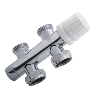 Thermostat-Unterblock 3/4", gerade, Chrom