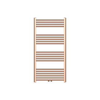 120x60 cm - 775 Watt - Ecorad Badheizkörper - Gebürstetes Kupfer - Universal-6 Anschlüsse
