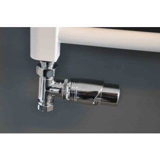 Wiesbaden Luxuriöses Thermostat-Anschlussset für Heizkörper, gerade, Chrom