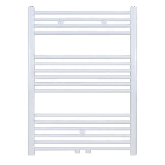 100x60 cm - 650 Watt - Ecorad Badheizkörper - Weiß (RAL9016) - Universal-6 Anschlüsse