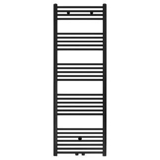 160x50 cm - 900 Watt - Ecorad Badheizkörper - Matt Schwarz (RAL9005) - Universal-6 Anschlüsse
