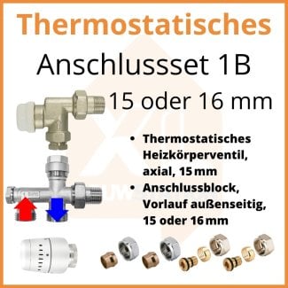 Eco 4 Thermostatisches M30-Anschlussset 1B
