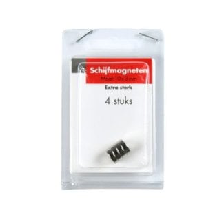 Blister Mini-Scheibenmagnet stark 10x3 mm / 4 Stück