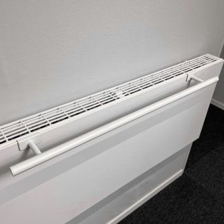 BSXL Handtuchhalter 400 mm für Heizkörper – Obenbefestigung Weiß