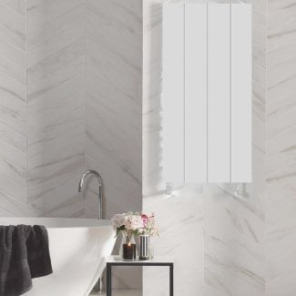 600x1600 - 700 Watt | Elektro-Badheizkörper Gestreift Weiß