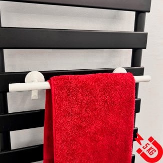 BSXL Magnetisches 500 mm Handtuchregal mit Haken für Heizkörper – Weiß