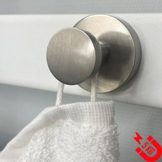 BSXL Magneet-Line Nickel – Magnetischer Einzelhaken – großer Knopf