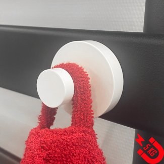 BSXL Magneet-Line Weiß – Magnetischer Einzelhaken – kleiner Knopf