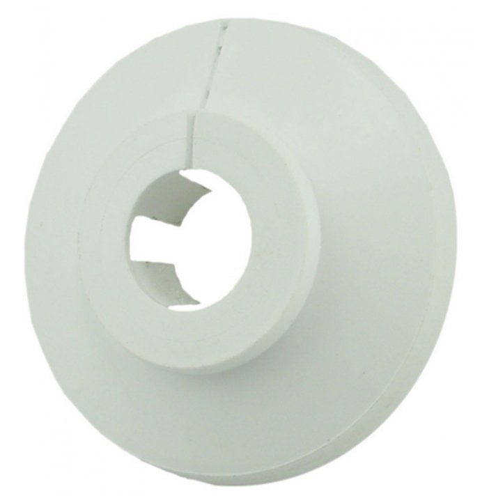 Riko Klemmrosette Weiß Rund 15 mm