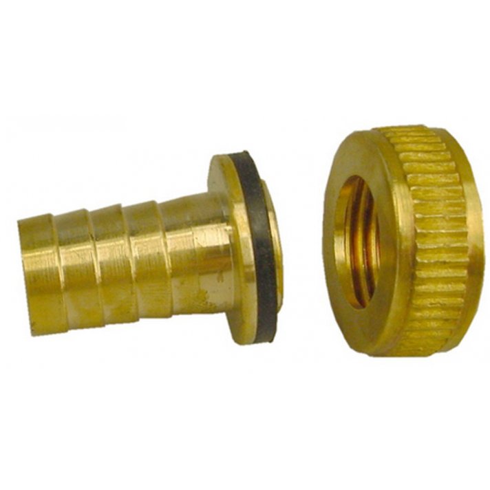 Riko Messing-Schlauchverschraubungsset 1/2 x 3/4 mit Sicherungsring