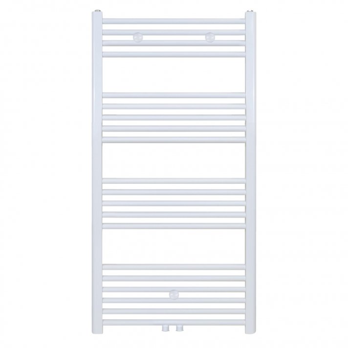 600x1200 – 762 Watt | Handtuchheizkörper Matt Weiß Seiten- & Mittelanschluss