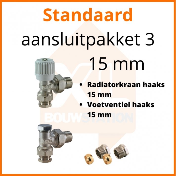 Eco 4 Standard-Anschlussset 3 für 15 mm Rohr