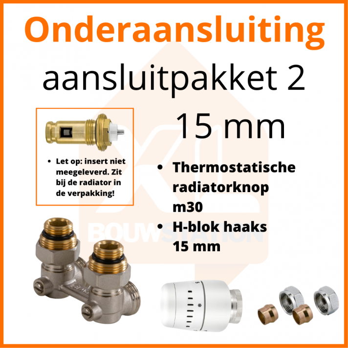 Eco 8 Thermostat-Anschlussset 2 für 15 mm Rohr