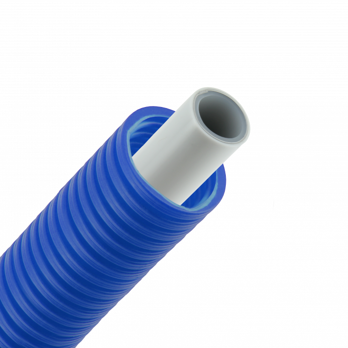 Bonfix Alu-Press Mehrschichtverbundrohr mit mantel | Blau | 16 x 2.0 | Rolle 50 meter