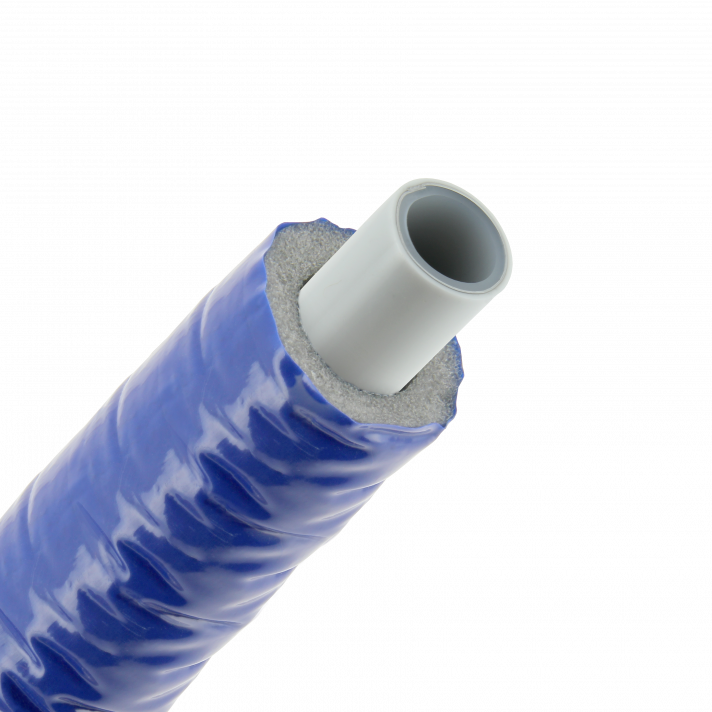Bonfix Alu-Press Mehrschichtverbundrohr isoliert | Blau | 26 x 3.0 | Rolle 50 meter
