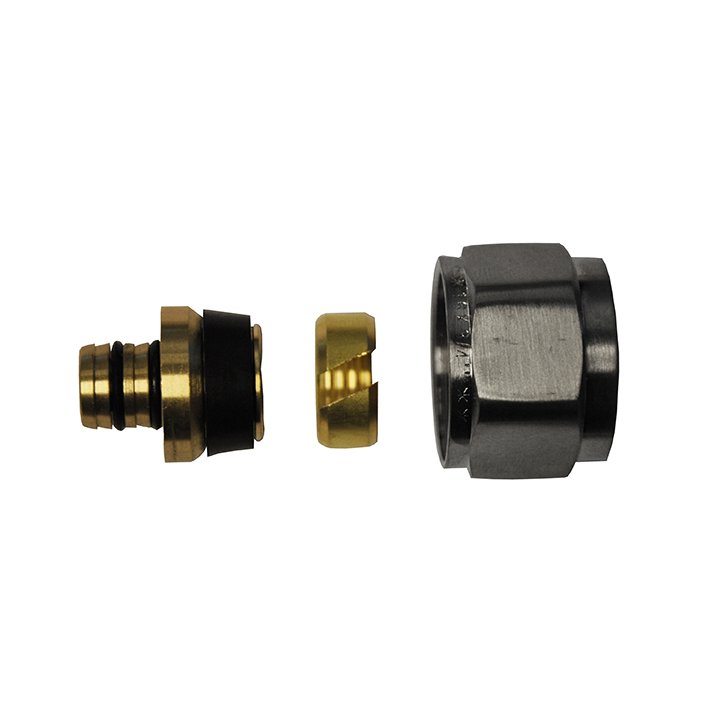Luxus Adapter 16 x 2,0 mm Eurokonus, Gebürsteter Stahl