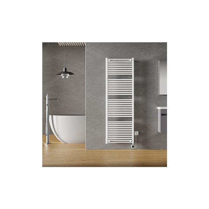 Elara Elektrischer Heizkörper Smart WiFi 181,7 x 60 cm Glanzweiß