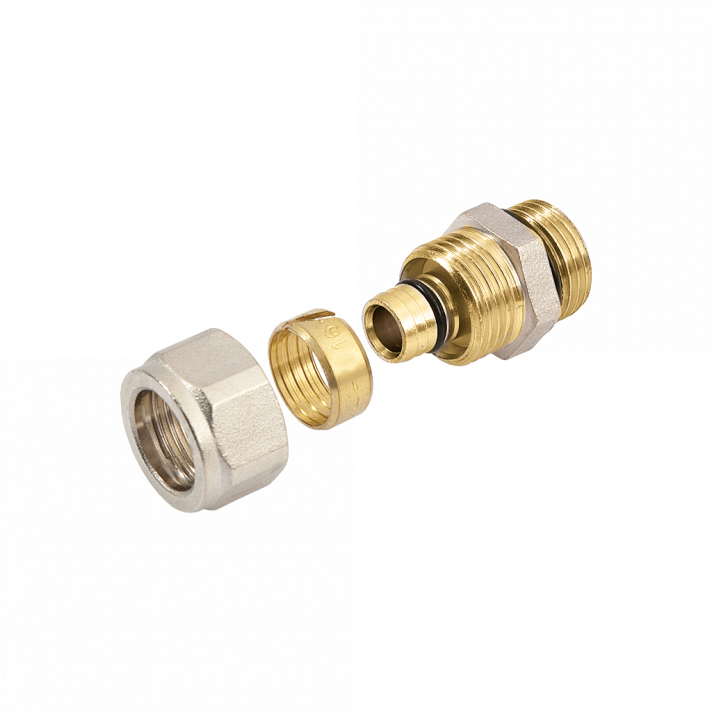 Bonfix Außengewinde x Alu-Klemm Anschlussstück | 1/2 x 18