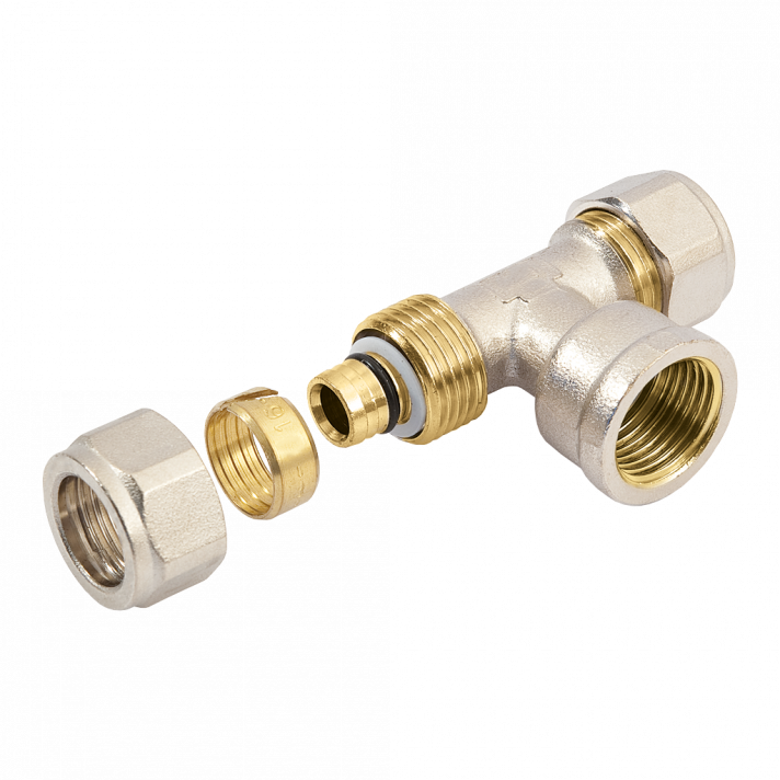 Bonfix Alu-Klemm x Innengewinde x Alu-Klemm T-Stück | 18 x 1/2 x 18