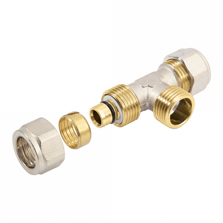 Bonfix Alu-Klemm x Außengewinde x Alu-Klemm T-Stück | 20 x 1/2 x 20