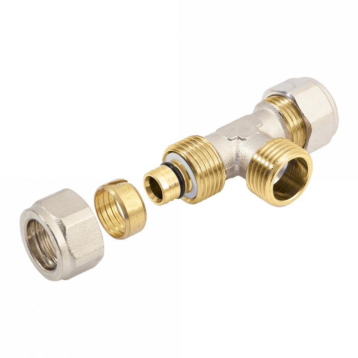 Bonfix Alu-Klemm x Außengewinde x Alu-Klemm T-Stück | 26 x 1 x 26