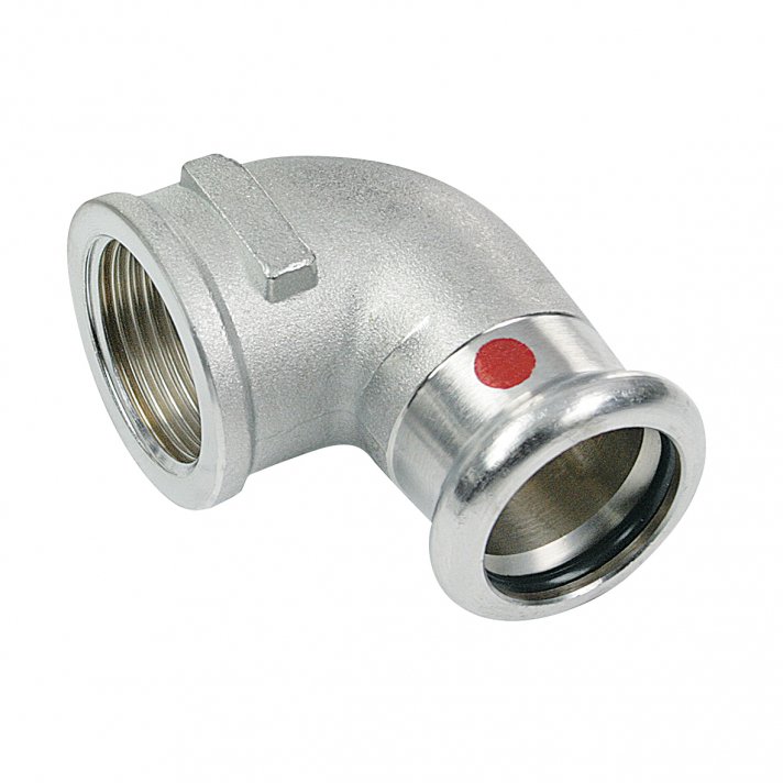 Bonfix Stahlverzinkt Innengewinde x Press Winkelstück (Heizung) | 1 1/4 x 35