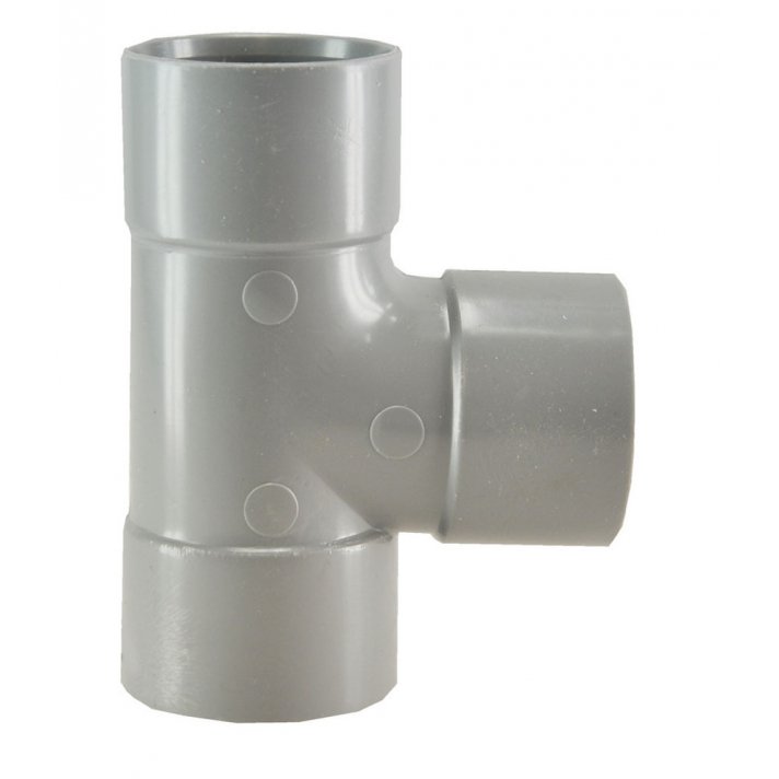 T-Stück 3 x Muffe 75 mm 90 Grad PVC