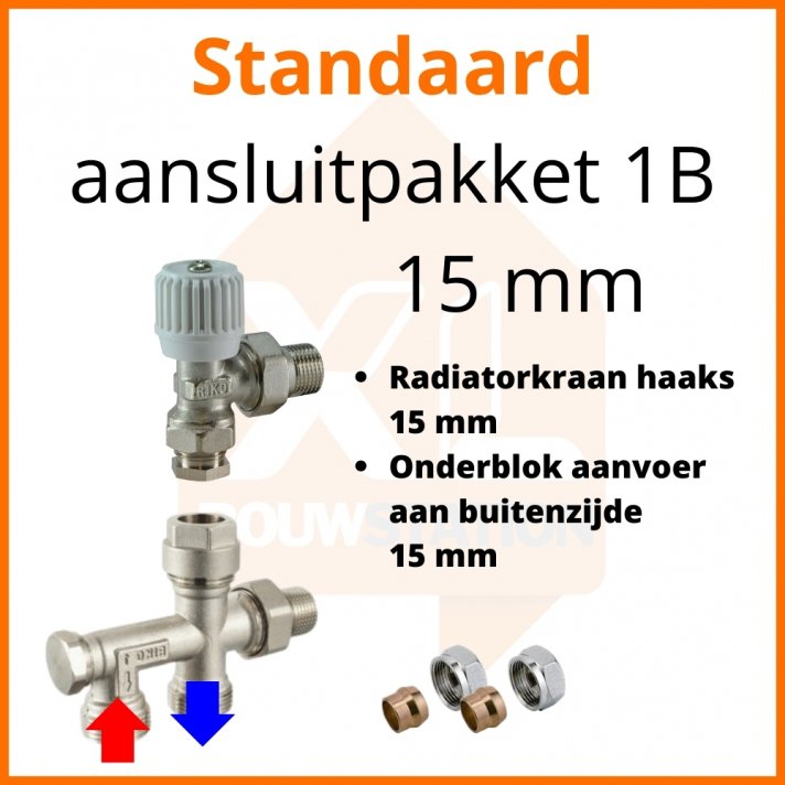 Eco 4 Standard-Anschlussset 1B für 15 mm Rohr