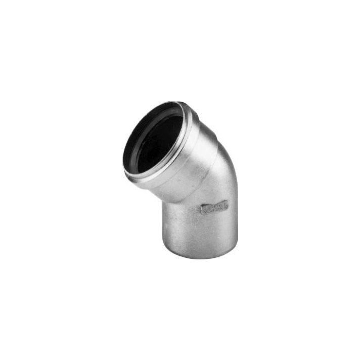 Alu-Fix Abgasbogen 45° x Ø80 mm (Muffe/Stutzen)