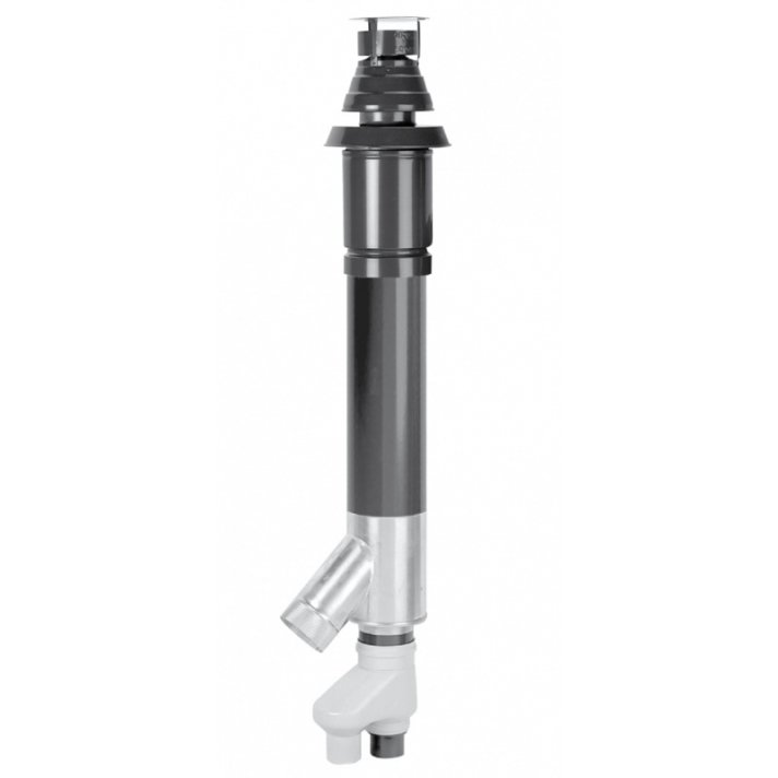 Aluminium Skyline Combi Dachdurchführung HR Ø80/80 – Ø125 mm