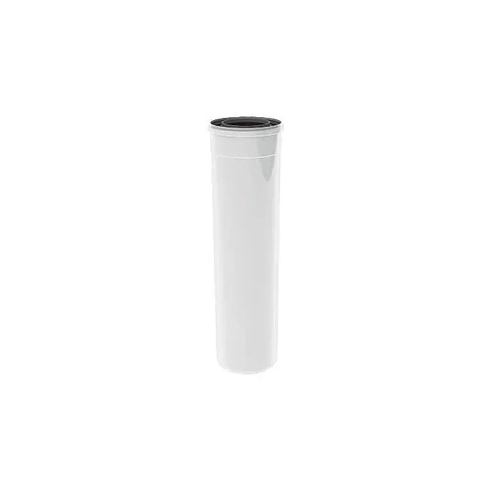TwinSafe Konzentrisches Rohr Länge 500 mm x Ø80/125 mm Weiß PP