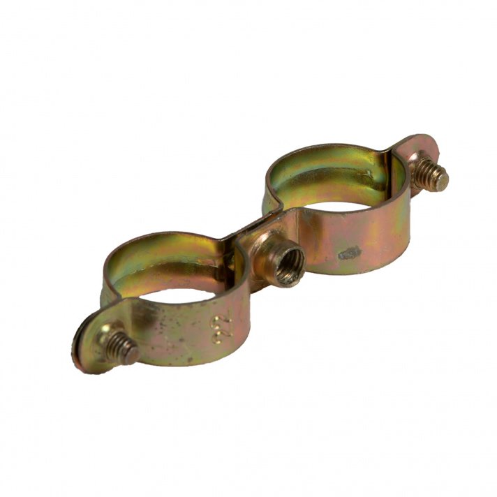 Doppelschelle aus gelbverzinktem Stahl 422d 14x16 pro 100 St.