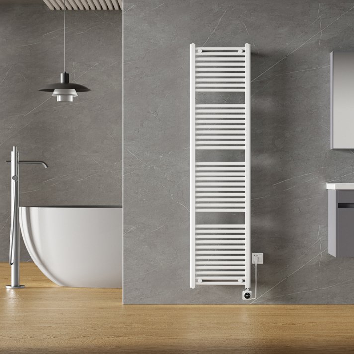Elara Elektrischer Heizkörper Smart WiFi 181,7 x 45 cm Glanzweiß