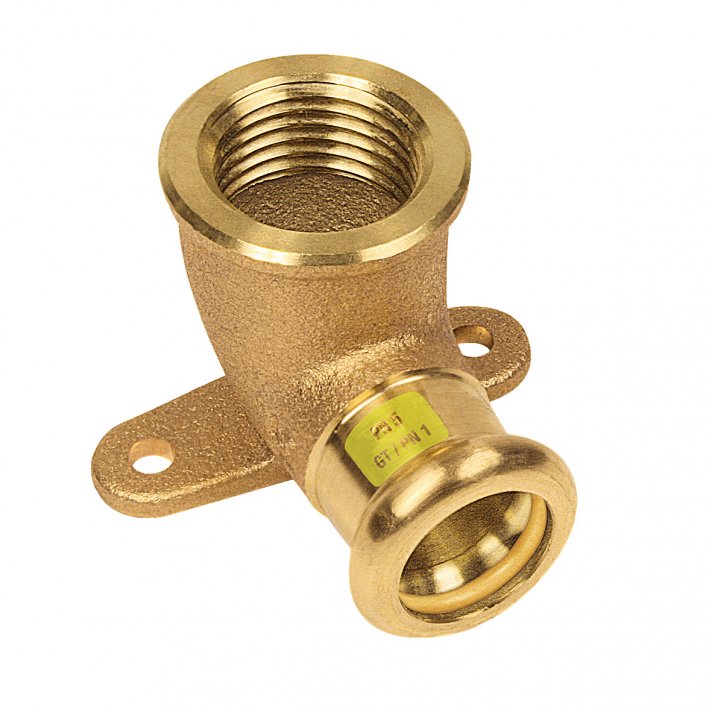 Bonfix Rotkupfer Innengewinde x Press Wandplatte (Gas) | 3/4 x 22