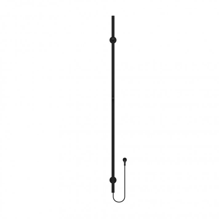 1500x63 – 120 Watt | Elektrischer Stab-Handtuchheizkörper – Matt Schwarz