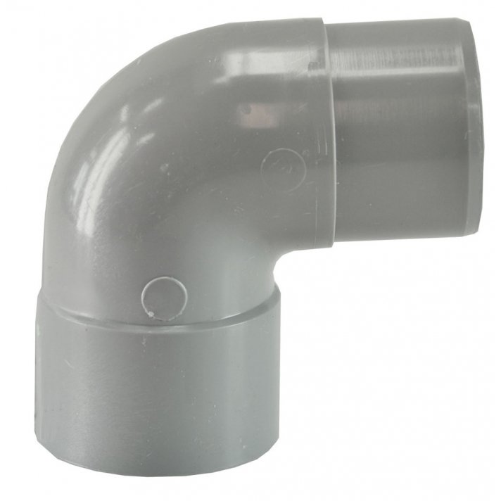 Abflussbogen Muffe 110 mm x Spitzende 110 mm 90 Grad PVC