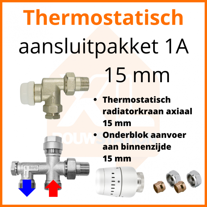Eco 4 Thermostat M30 Anschlussset 1A für 15 mm Rohr