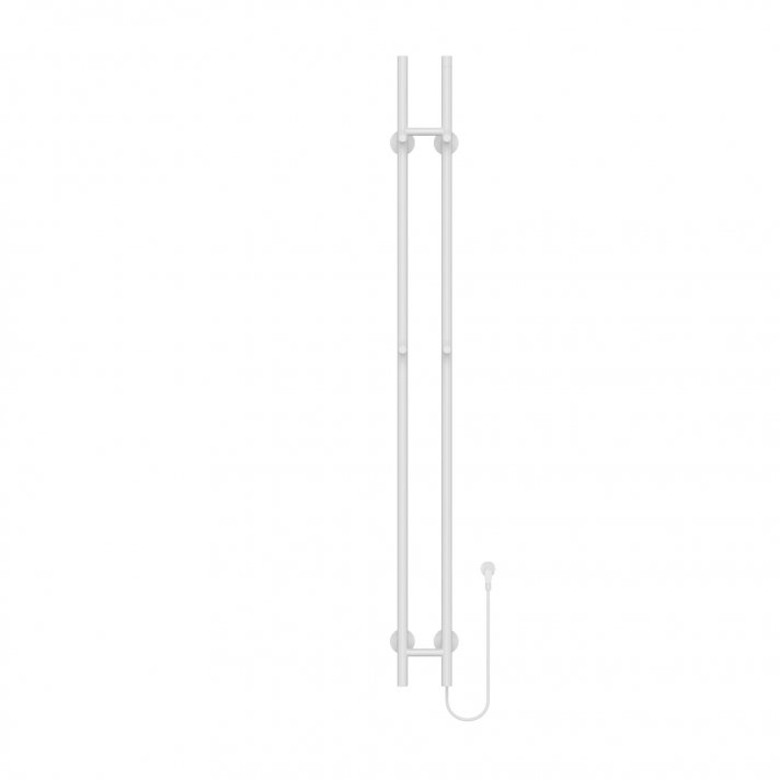 1500x168 – 120 Watt | Elektrischer Doppelstäbe-Handtuchheizkörper – Weiß